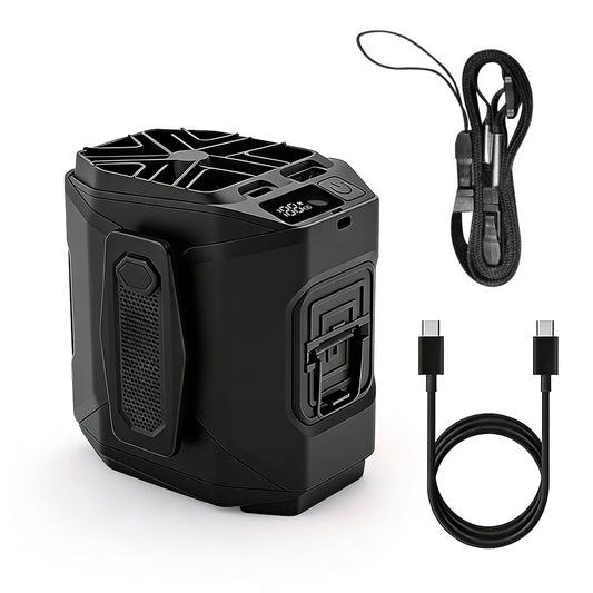 10000Mah Waist Fan Wearable Waist Fan 5-Speed Lightweight 40H Outdoor Hands-Free Cooling Work Site Travel Ooutdoor Long-Distance