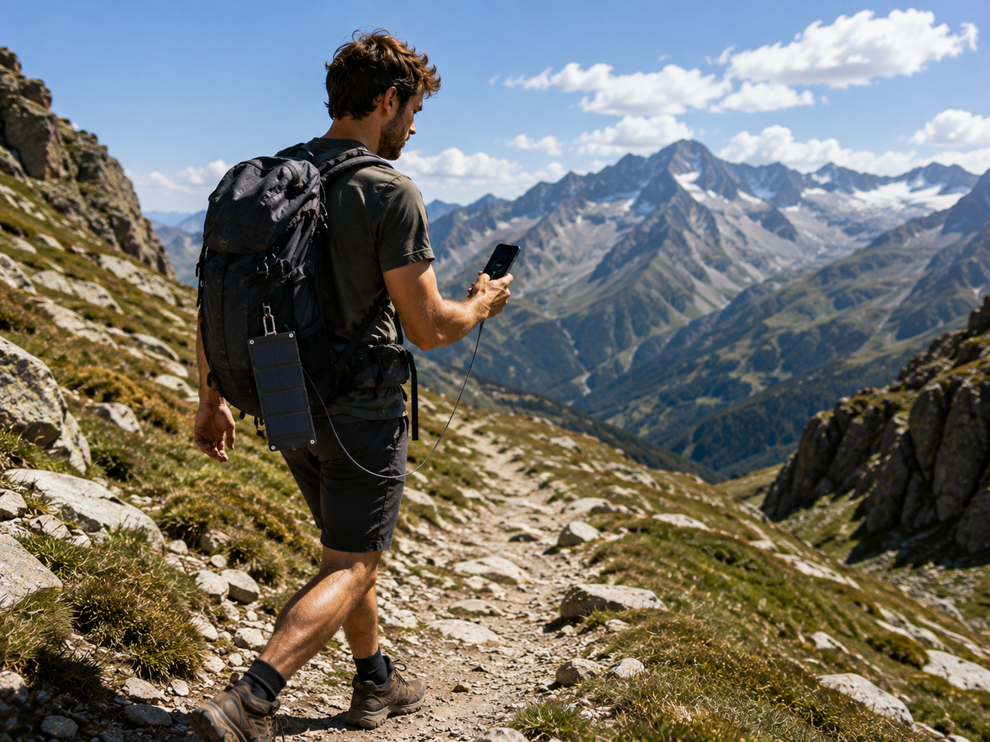 Cargador Solar Portátil para Móvil, Power Bank y Baterías