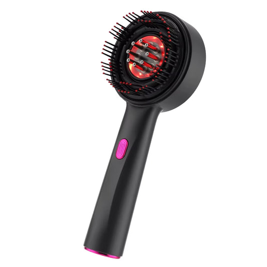 Electric Scalp Vibration Massage Comb Infrared Head Knead Massager Red Light Hair Growth Liquid Oil Applicator Anti-Hair Loss