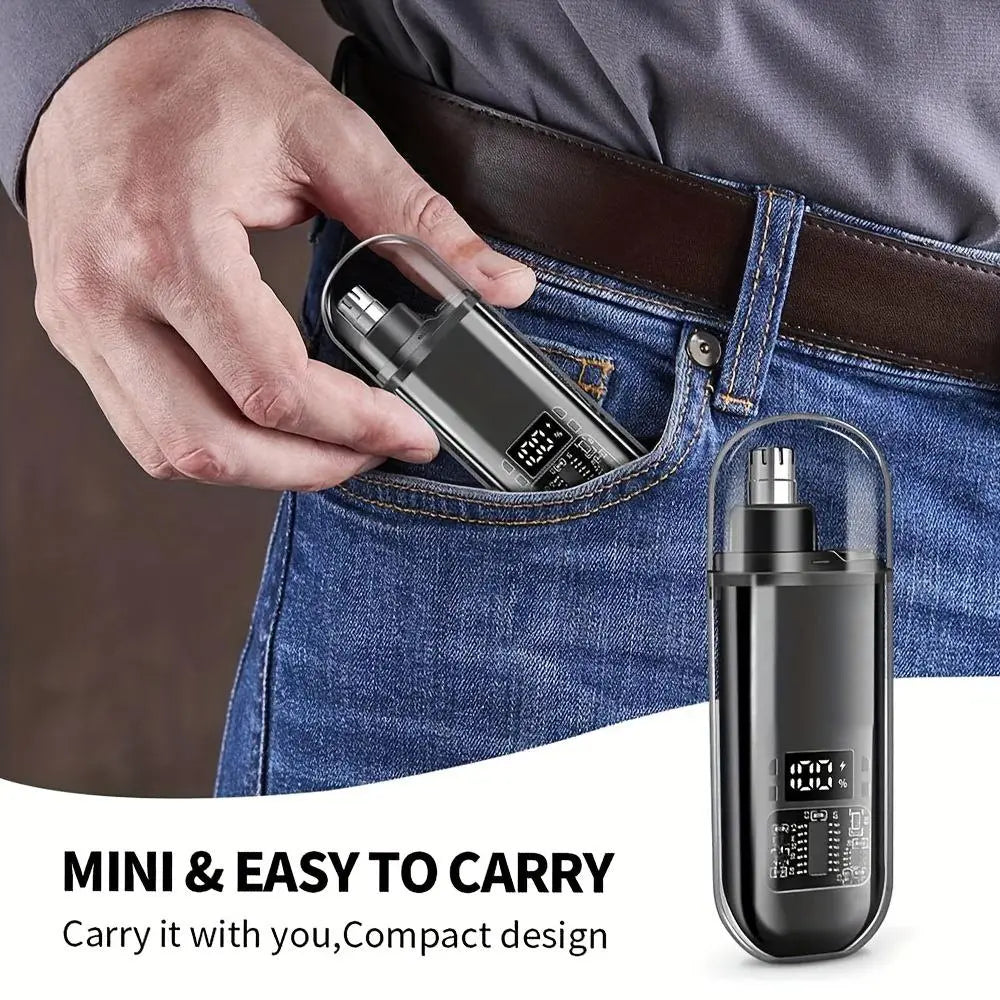 Portable Electric Nose Hair Trimmer, Rechargeable Nose Hair Shaver, Nose Hair Trimming Tool, Nose Hair Clipper, Personal Care Appliances for Men, High Quality Trimmer, Cordless Rechargeable Trimmer #GLOBAL PICKS