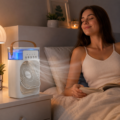 Mini Aire Acondicionado Portátil 3 en 1 con Humidificador