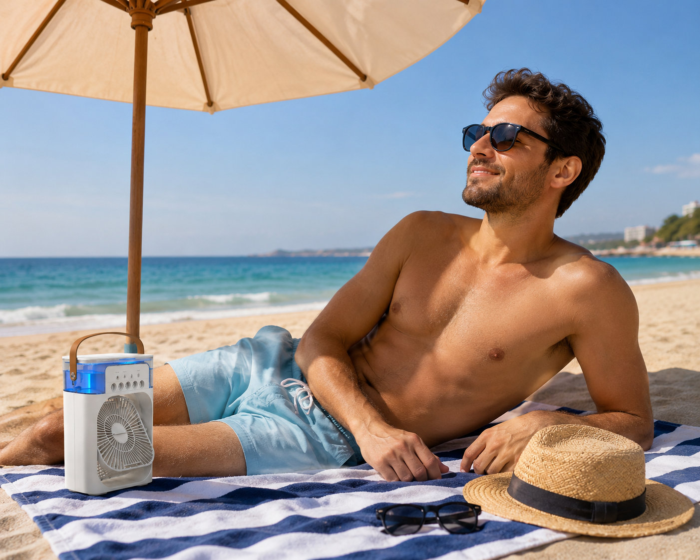 Mini Aire Acondicionado Portátil 3 en 1 con Humidificador