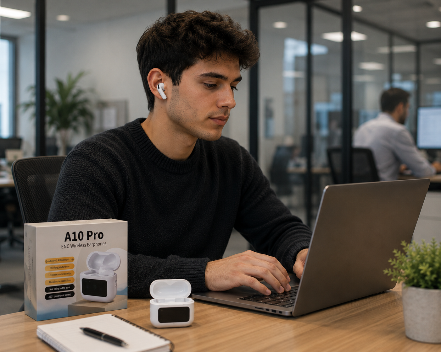A10 Pro | Auriculares inalámbricos Bluetooth 5.4 con ENC