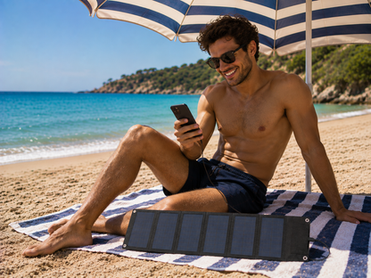 Cargador Solar Portátil para Móvil, Power Bank y Baterías