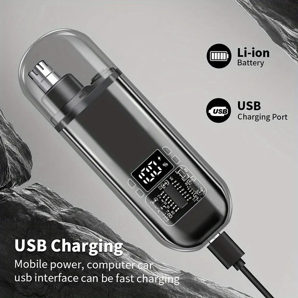 Portable Electric Nose Hair Trimmer, Rechargeable Nose Hair Shaver, Nose Hair Trimming Tool, Nose Hair Clipper, Personal Care Appliances for Men, High Quality Trimmer, Cordless Rechargeable Trimmer #GLOBAL PICKS